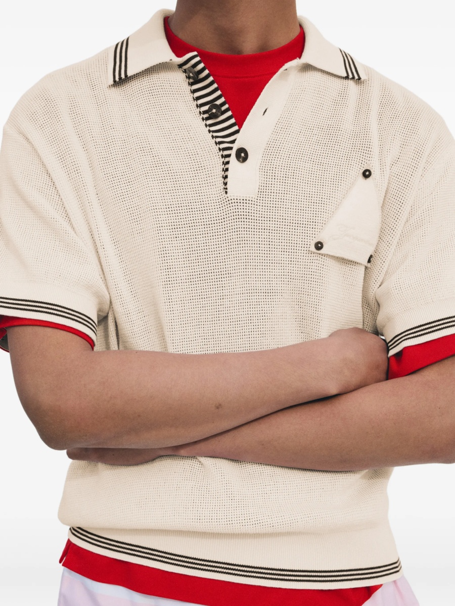 Tricou Polo JACQUEMUS neutru - Img 3