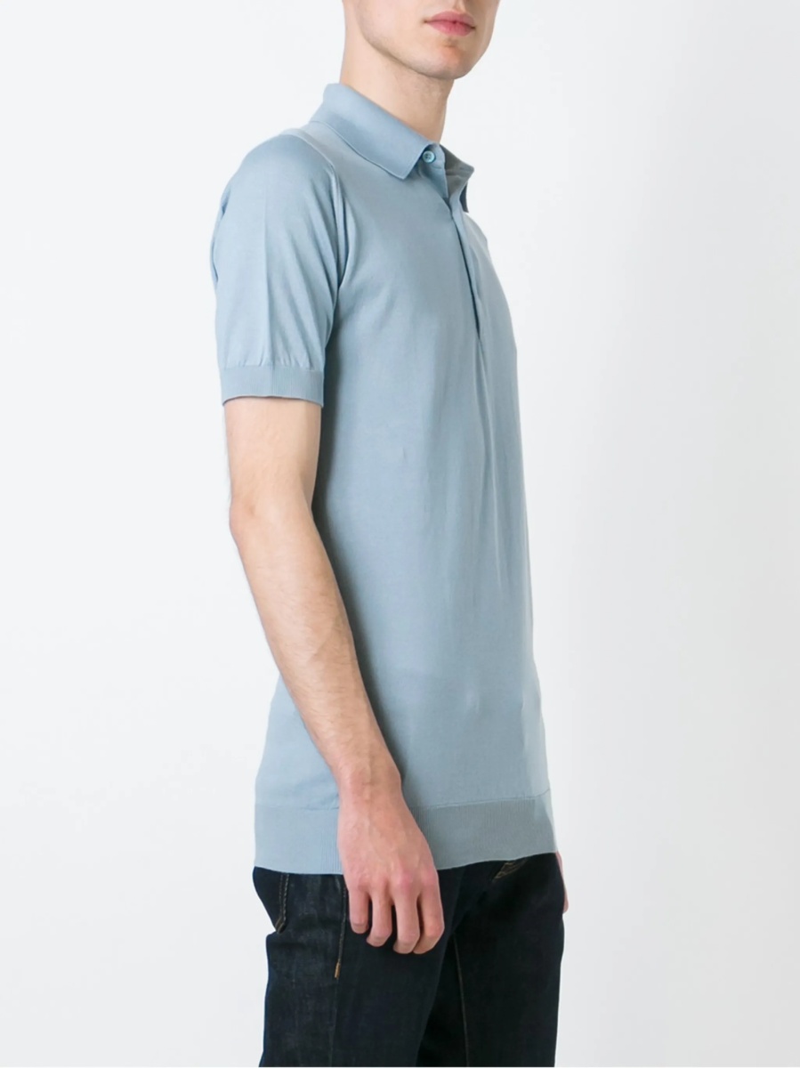 Tricou Polo John Smedley albastru - Img 3
