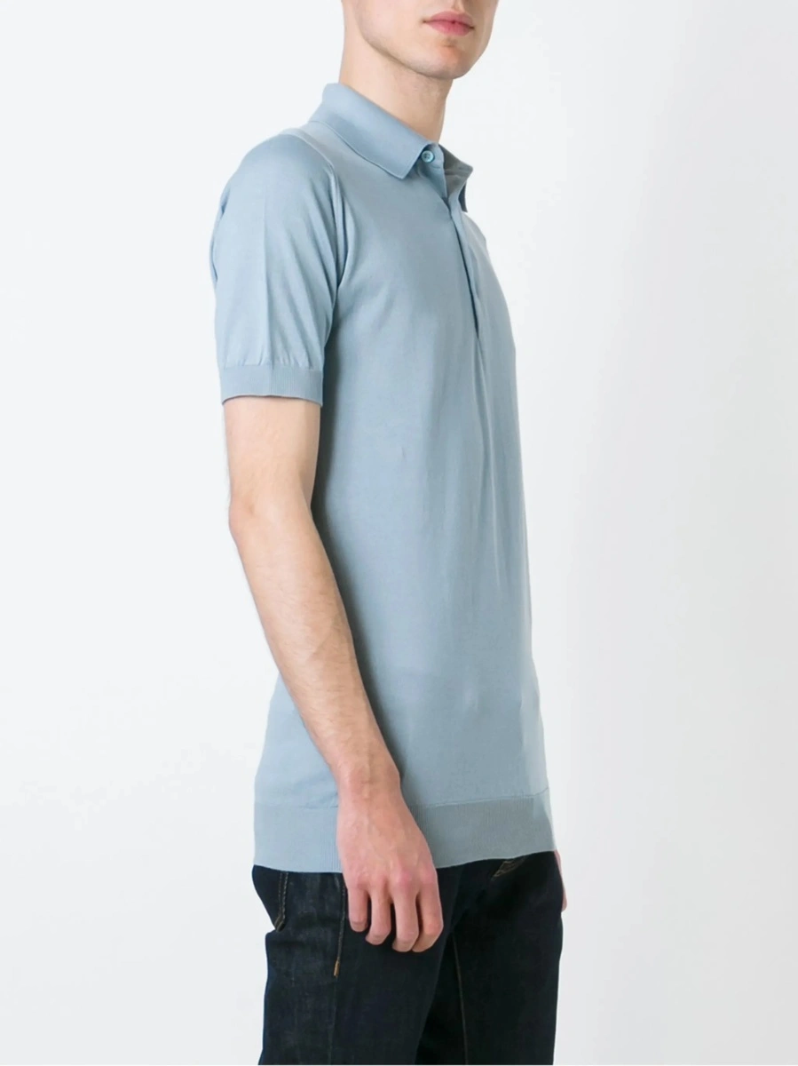 Tricou Polo John Smedley albastru - Img 3