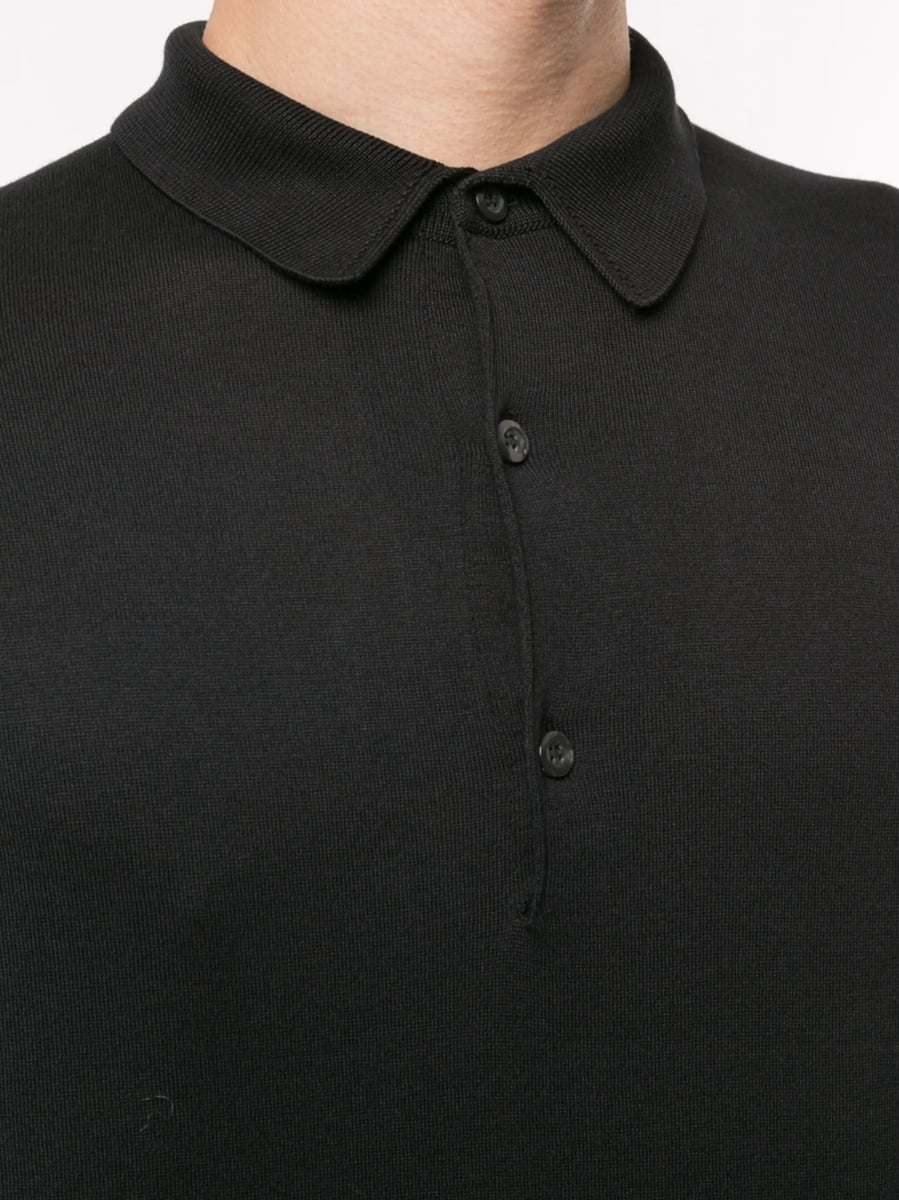 Tricou Polo John Smedley negru - Img 5