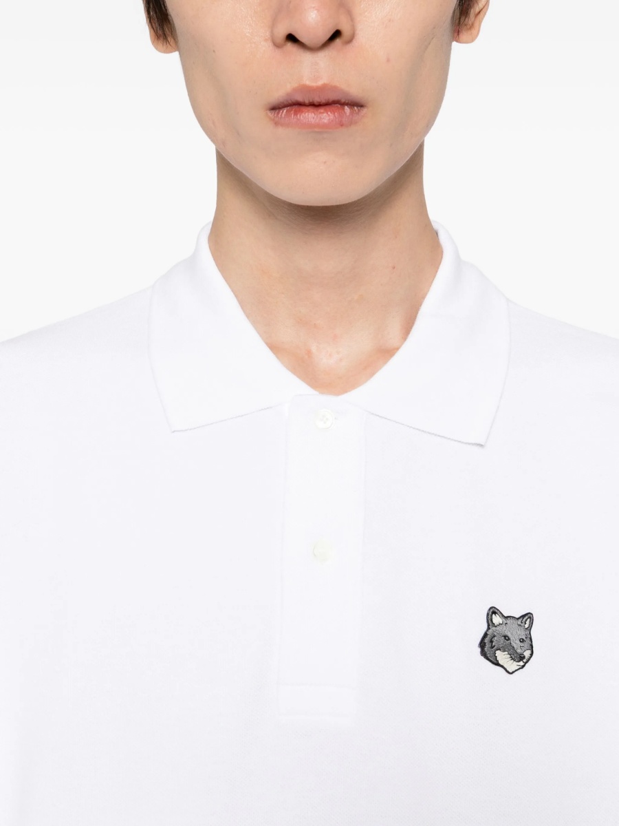 Tricou Polo MAISON KITSUNÉ alb - Img 4