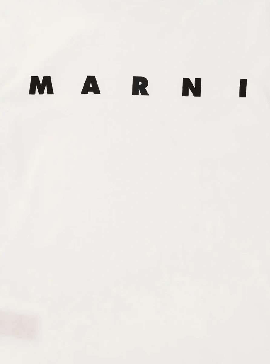 Tricou Polo MARNI KIDS Tech Fabric T-shirt and Polo Shirt, white, men - Img 3
