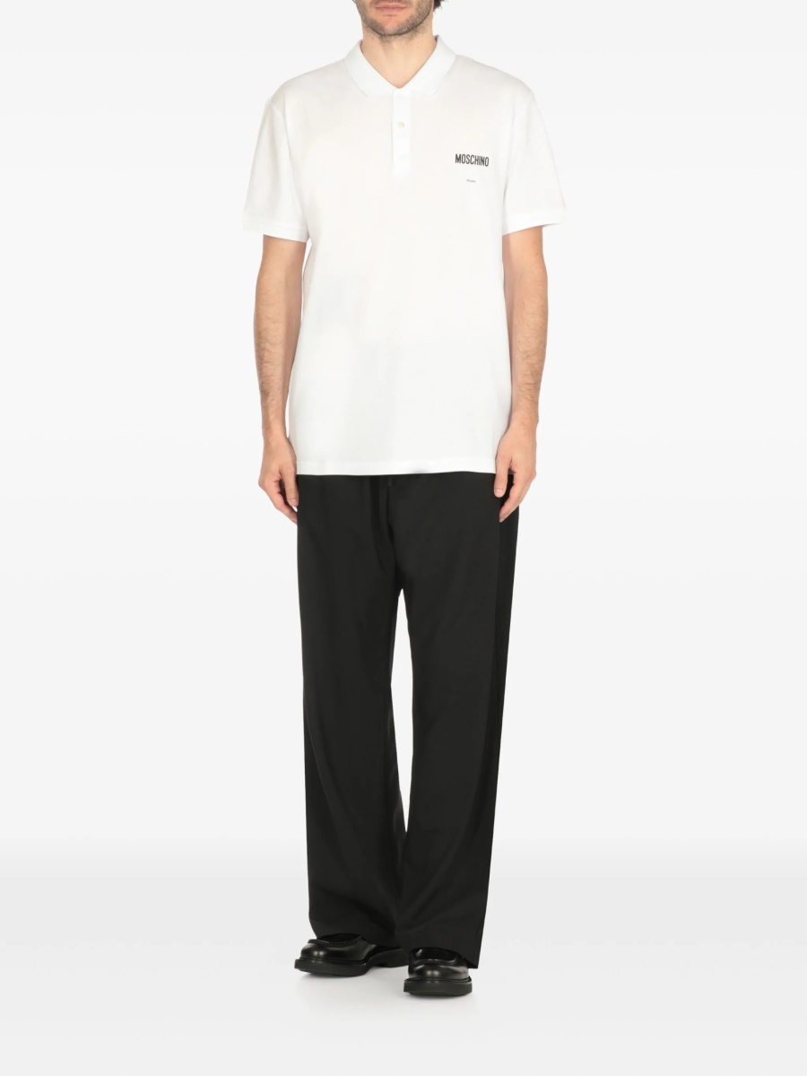 Tricou Polo Moschino alb - Img 2