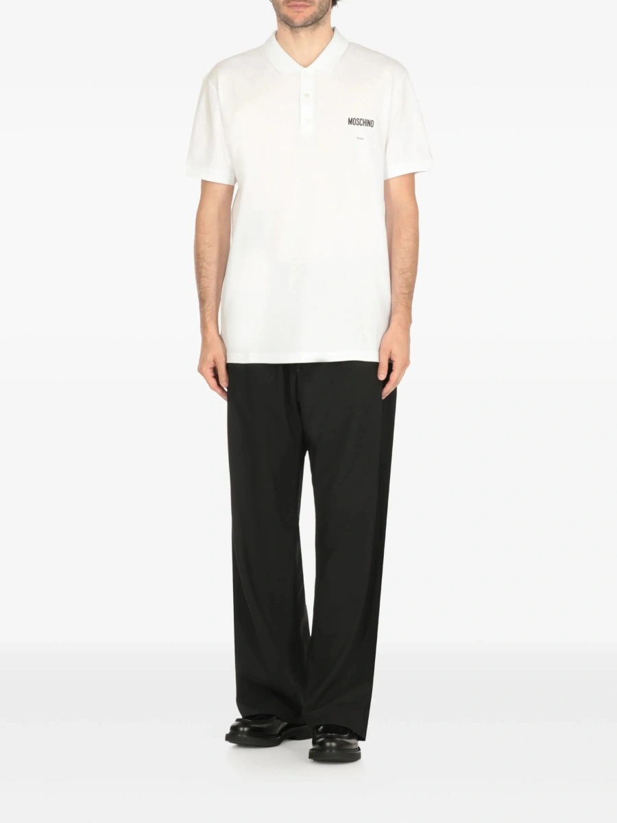 Tricou Polo Moschino alb - Img 2