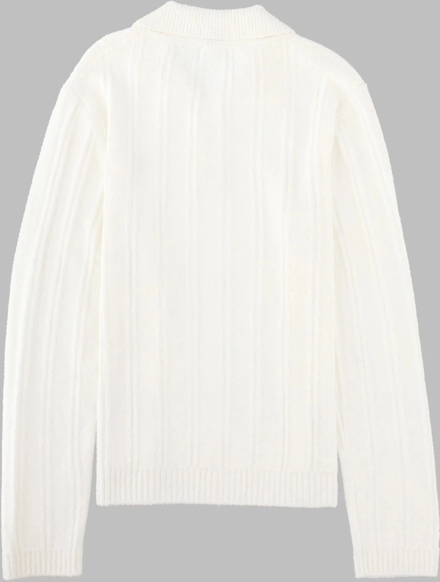 Tricou Polo Polo A Manica Lunga In Bouclé - Img 2
