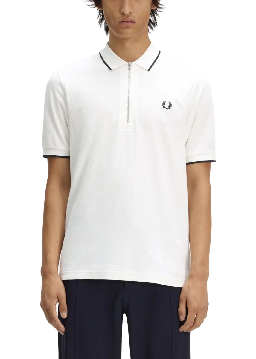 Tricou Polo Polo Con Zip E Logo - Img 3
