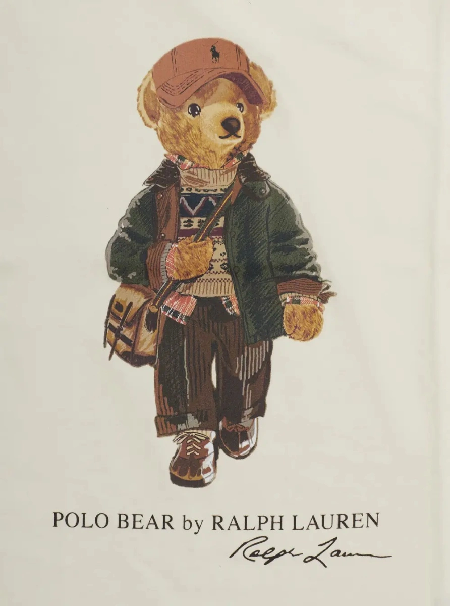 Tricou polo Ralph Lauren bej din bumbac - Img 3