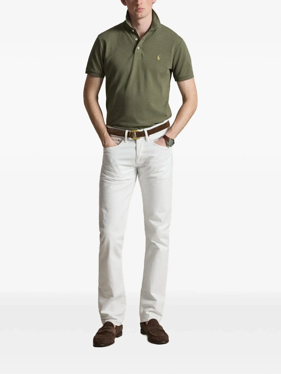 Tricou polo Ralph Lauren verde din bumbac - Img 4