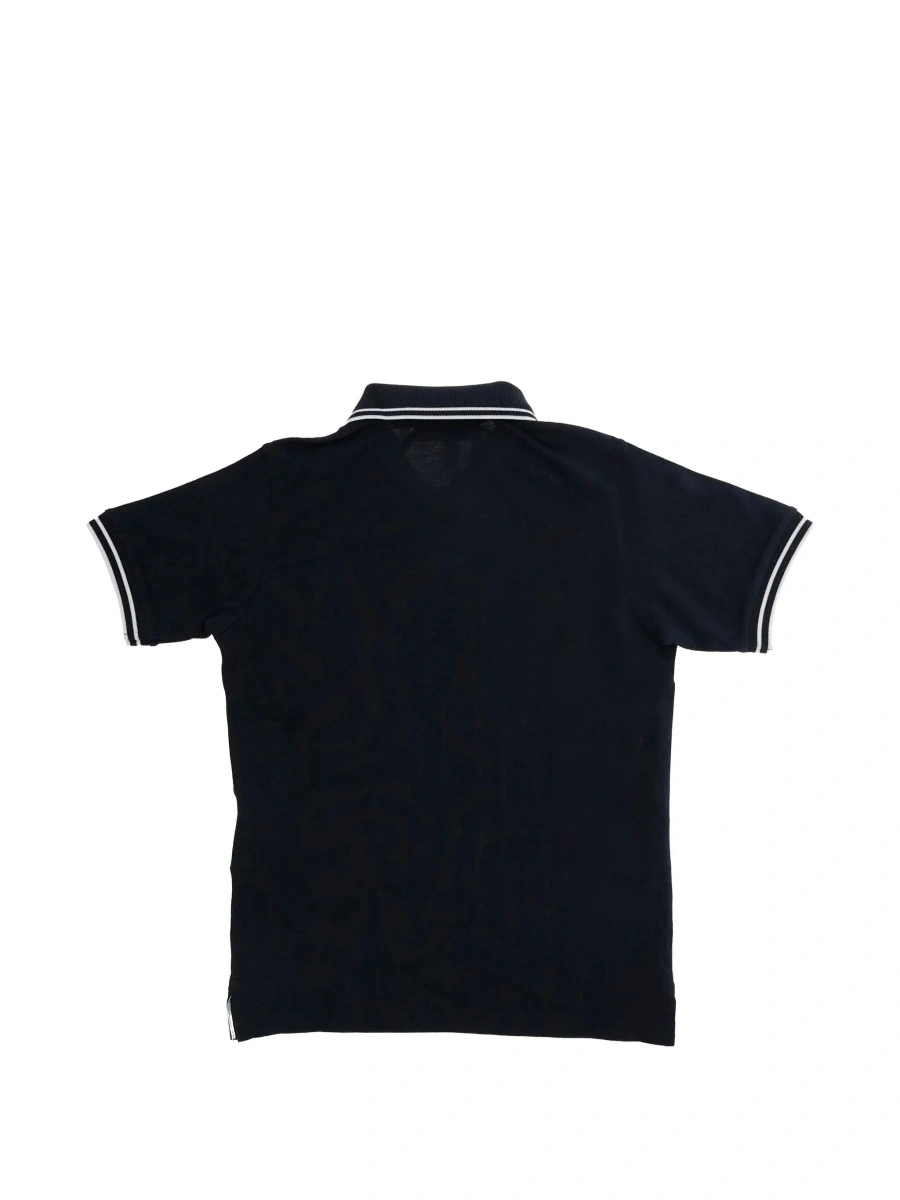 Tricou polo Stone Island albastru din bumbac - Img 4
