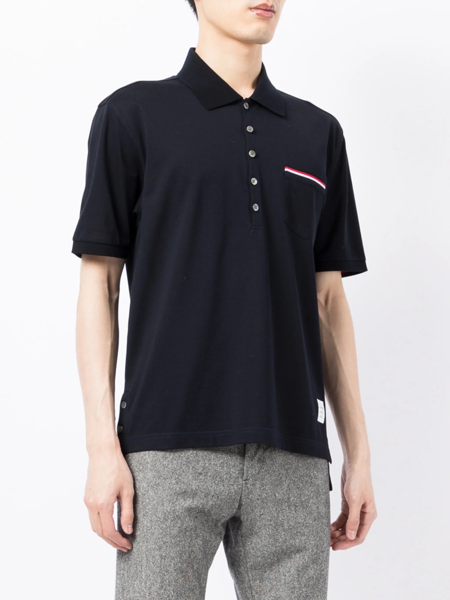 Tricou Polo Thom Browne albastru - Img 3