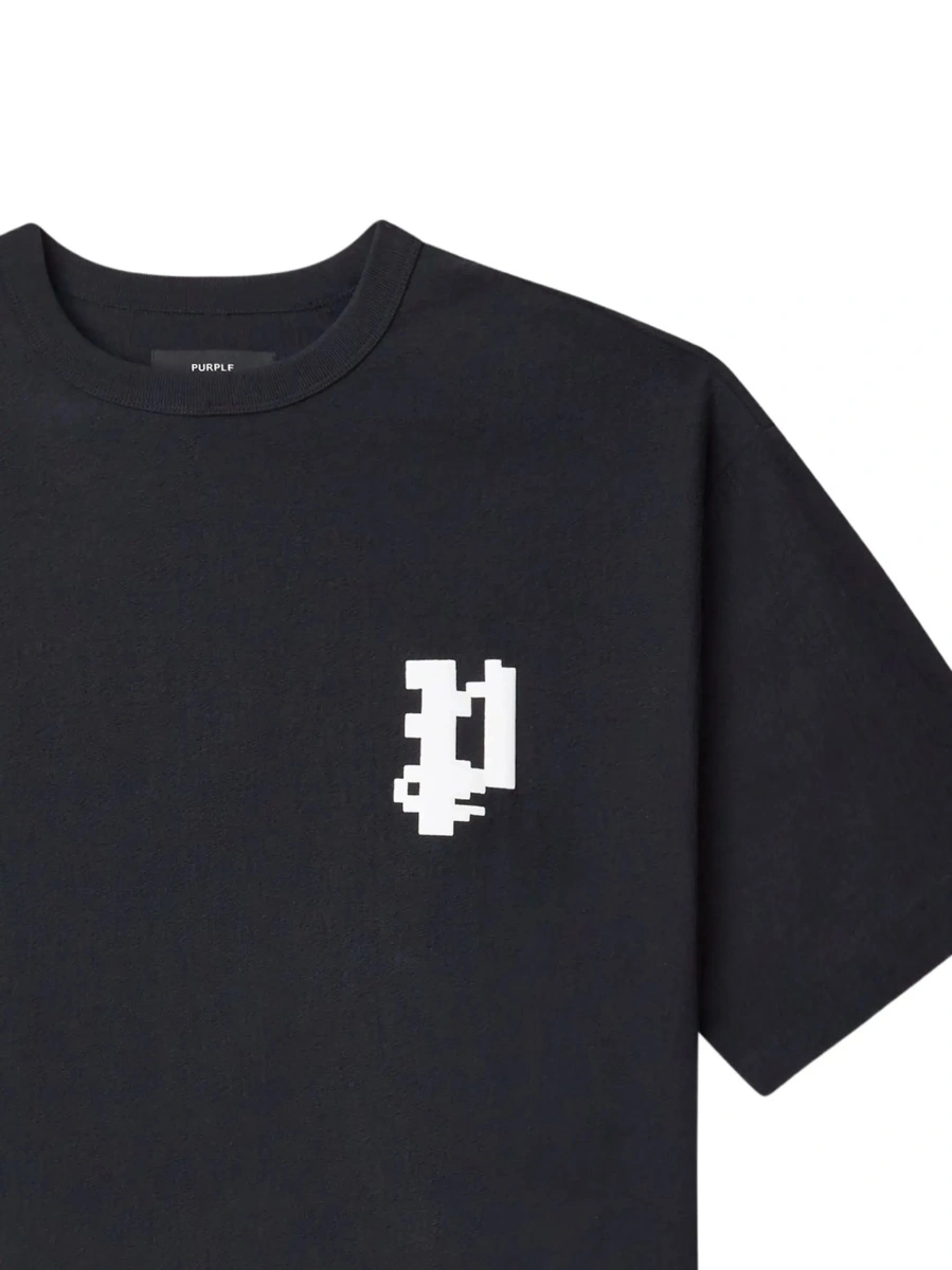 Tricou PURPLE BRAND negru din bumbac - Img 4