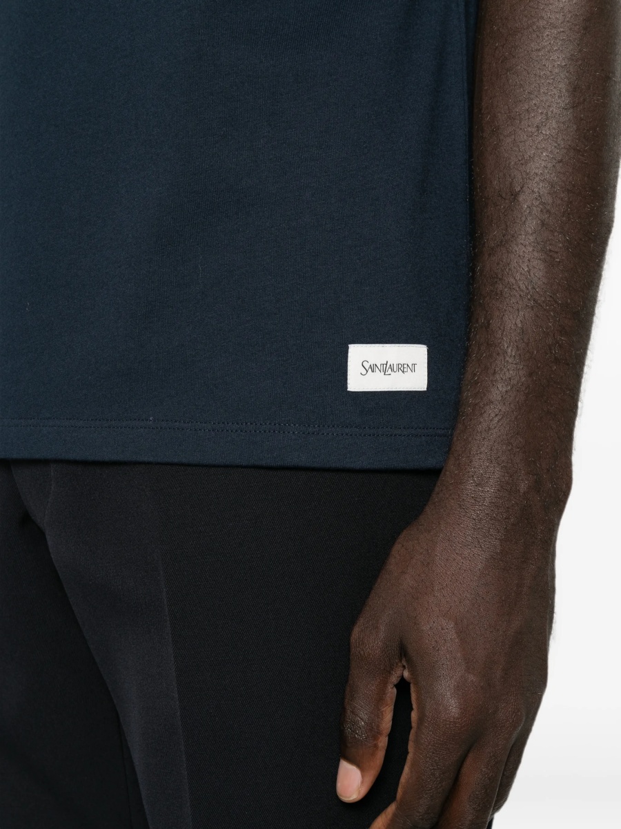 Tricou Saint Laurent albastru din modal si bumbac - Img 5