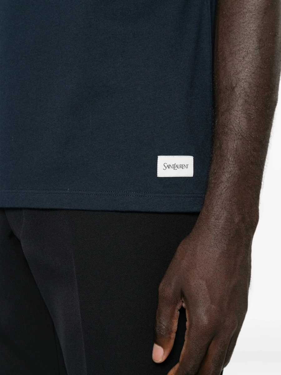 Tricou Saint Laurent albastru din modal si bumbac - Img 5