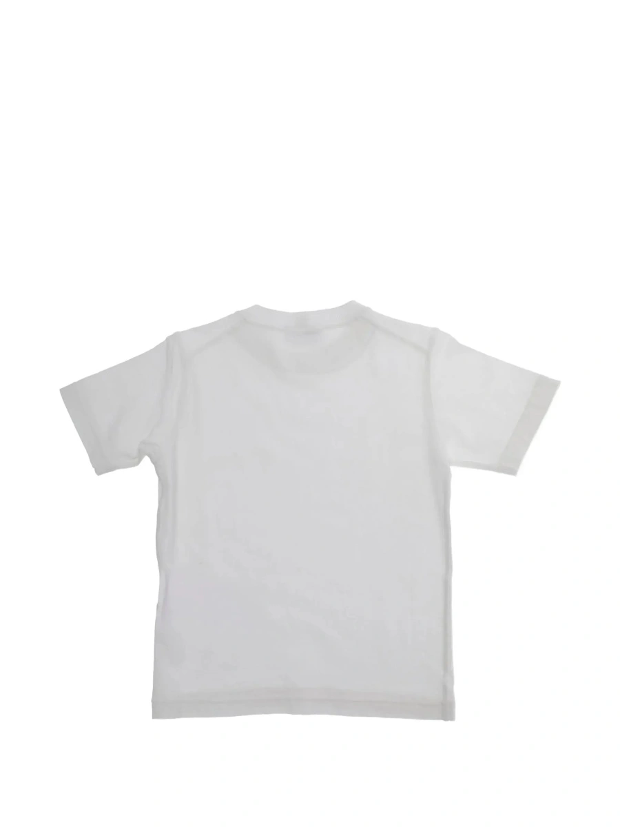 Tricou Stone Island alb din bumbac - Img 4