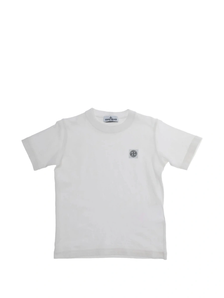 Tricou Stone Island alb din bumbac - Img 6