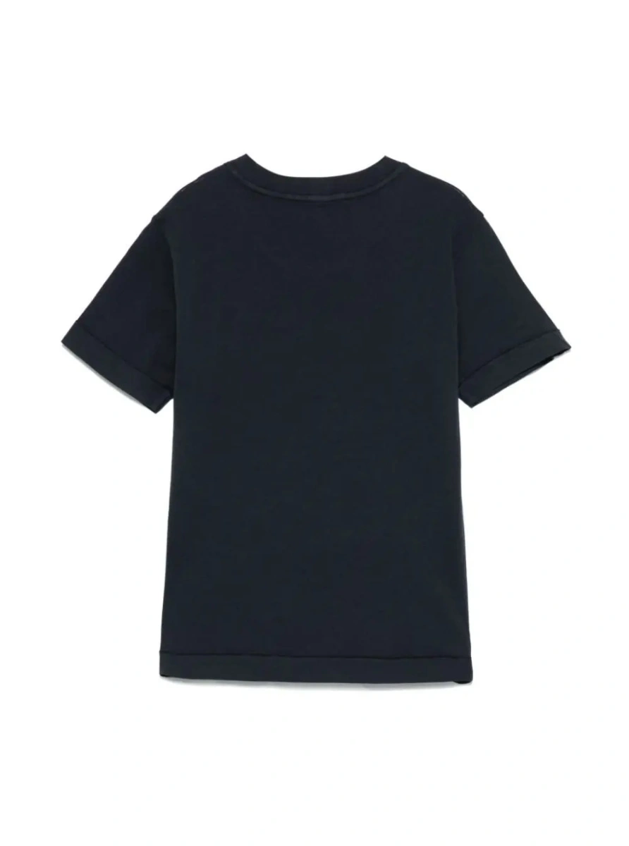 Tricou Stone Island albastru din bumbac - Img 4