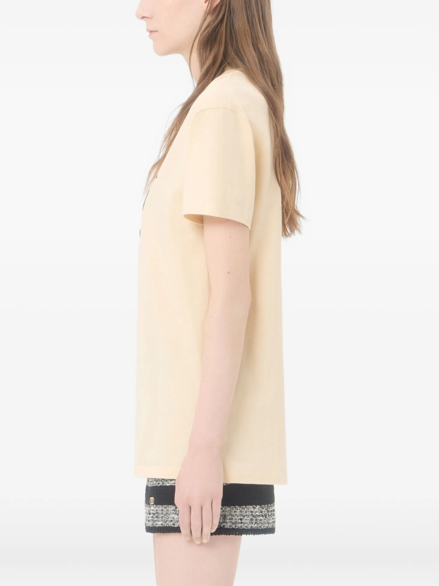 Tricou Valentino Garavani galben din bumbac - Img 5
