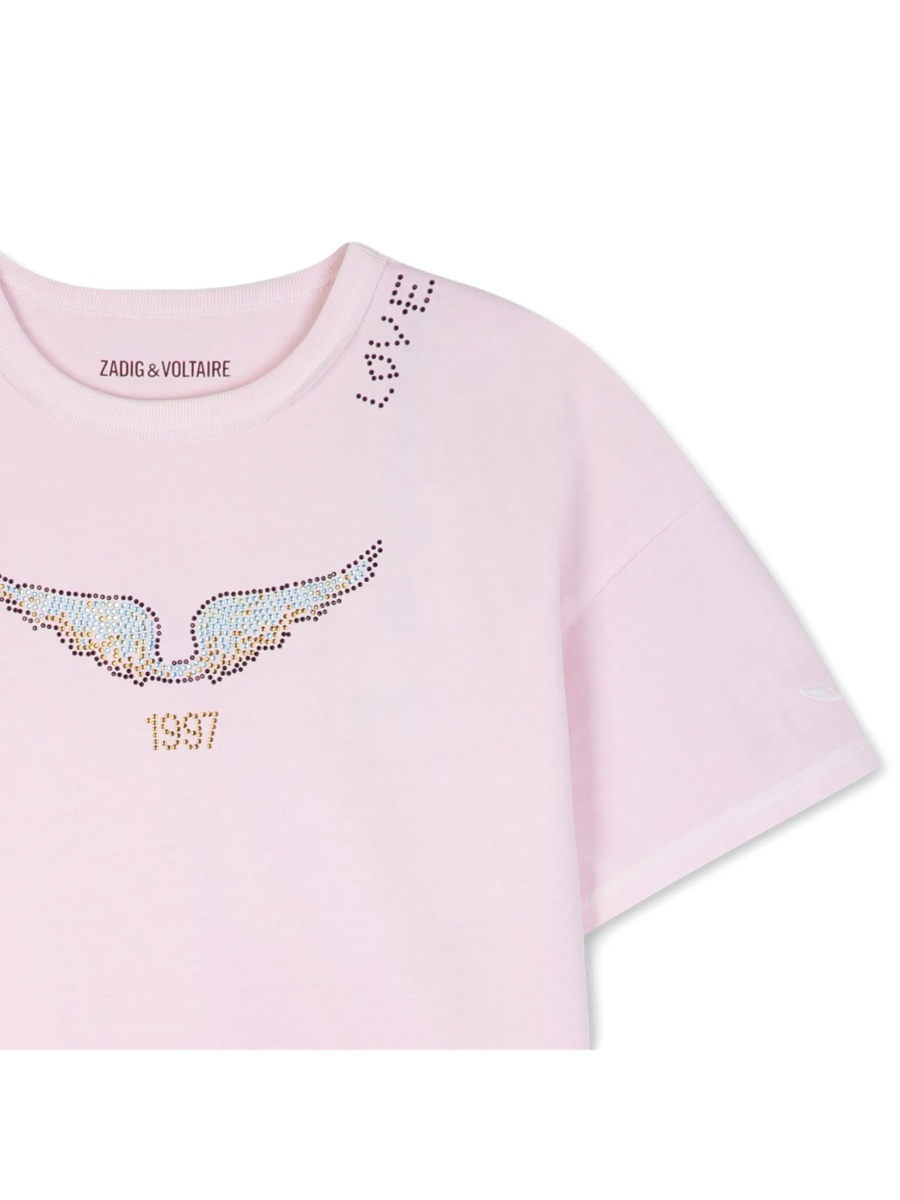 Tricou Zadig &amp; Voltaire roz din bumbac - Img 3