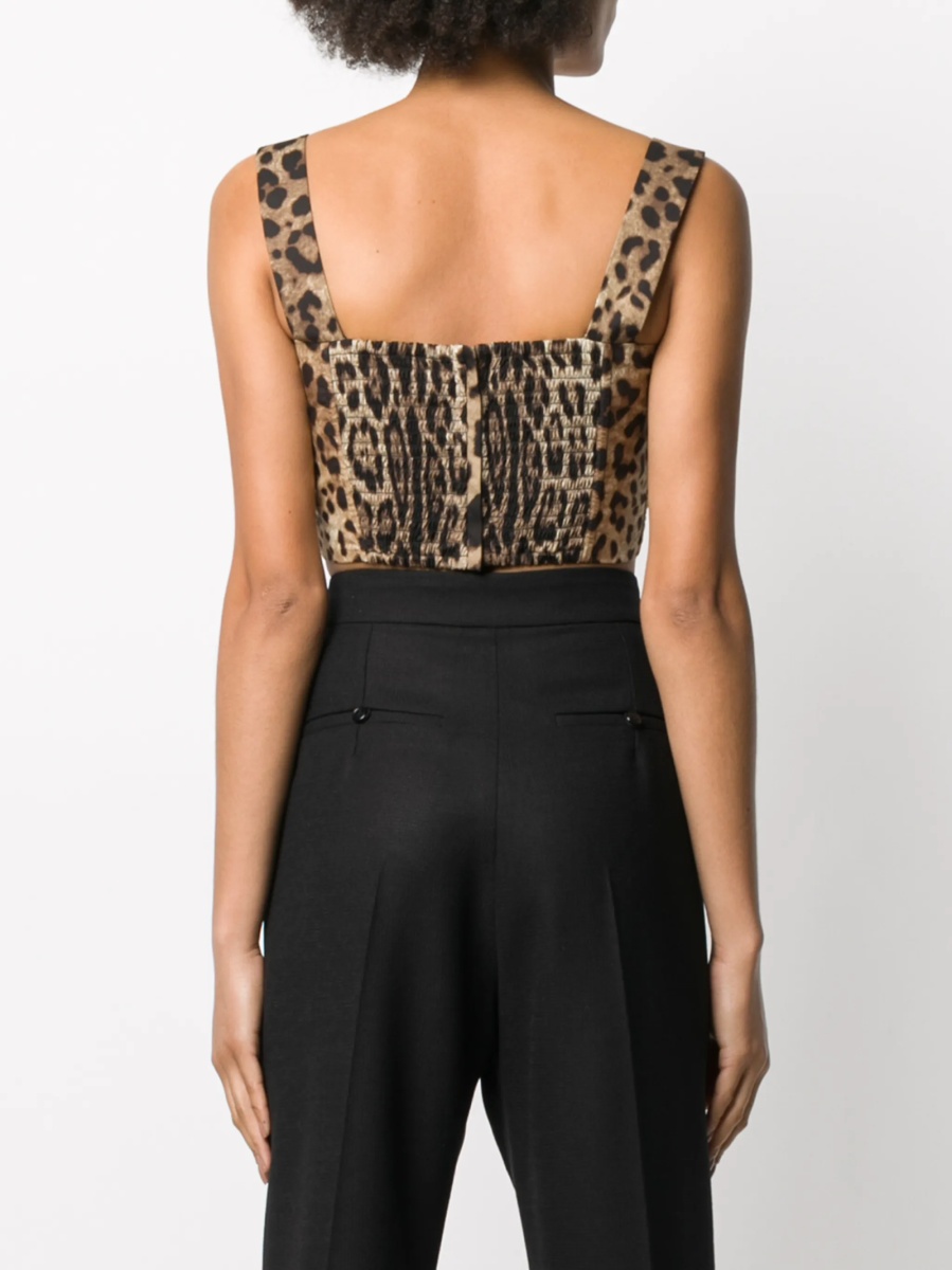 Vesta Dolce &amp; Gabbana Leopard neutra din bumbac - Img 4