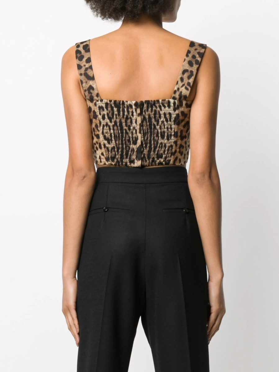 Vesta Dolce &amp; Gabbana Leopard neutra din bumbac - Img 4
