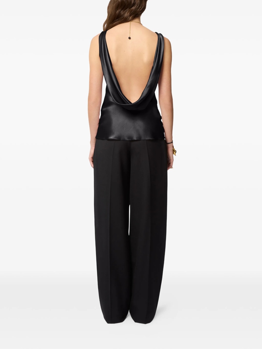 Vesta Nina Ricci neagra din material textil si matase - Img 4