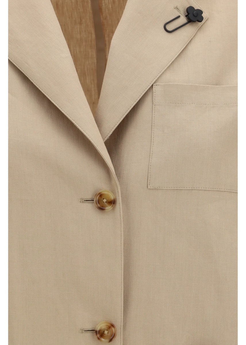 Vesta Single-breasted wool and cotton Jacket - Img 3