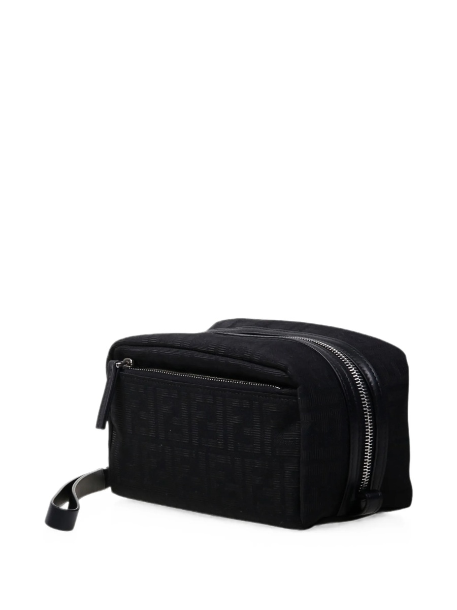 Accesorii de voiaj Fendi negre din bumbac si polyester - Img 3