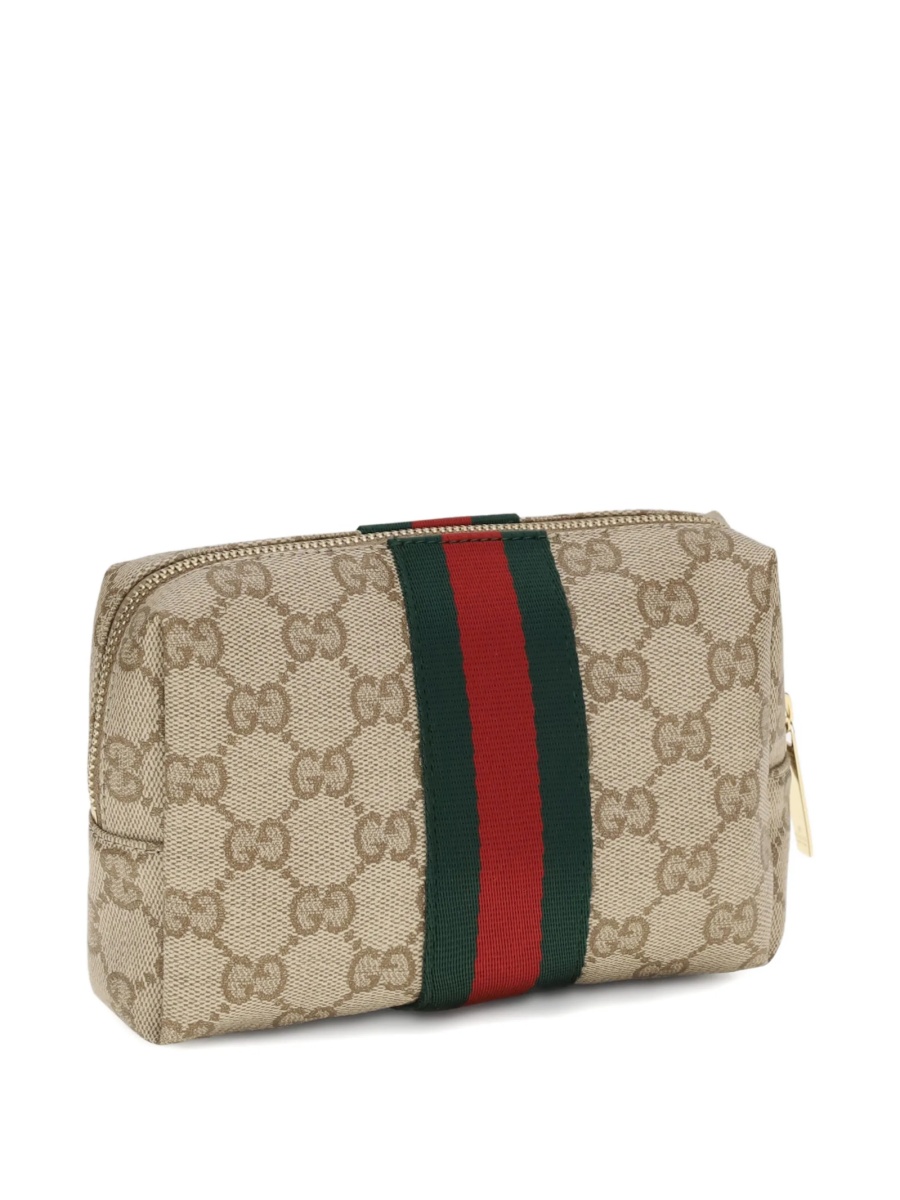 Accesorii de voiaj Gucci maro din material textil - Img 2