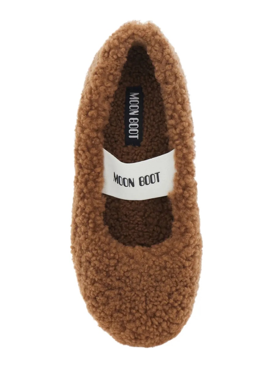 Balerini Ballet shoes with shearling details and brown rubber sole woman - Img 4