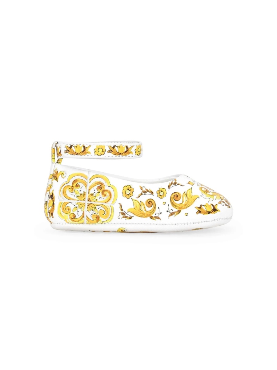 Balerini Dolce &amp; Gabbana albi din piele - Img 2
