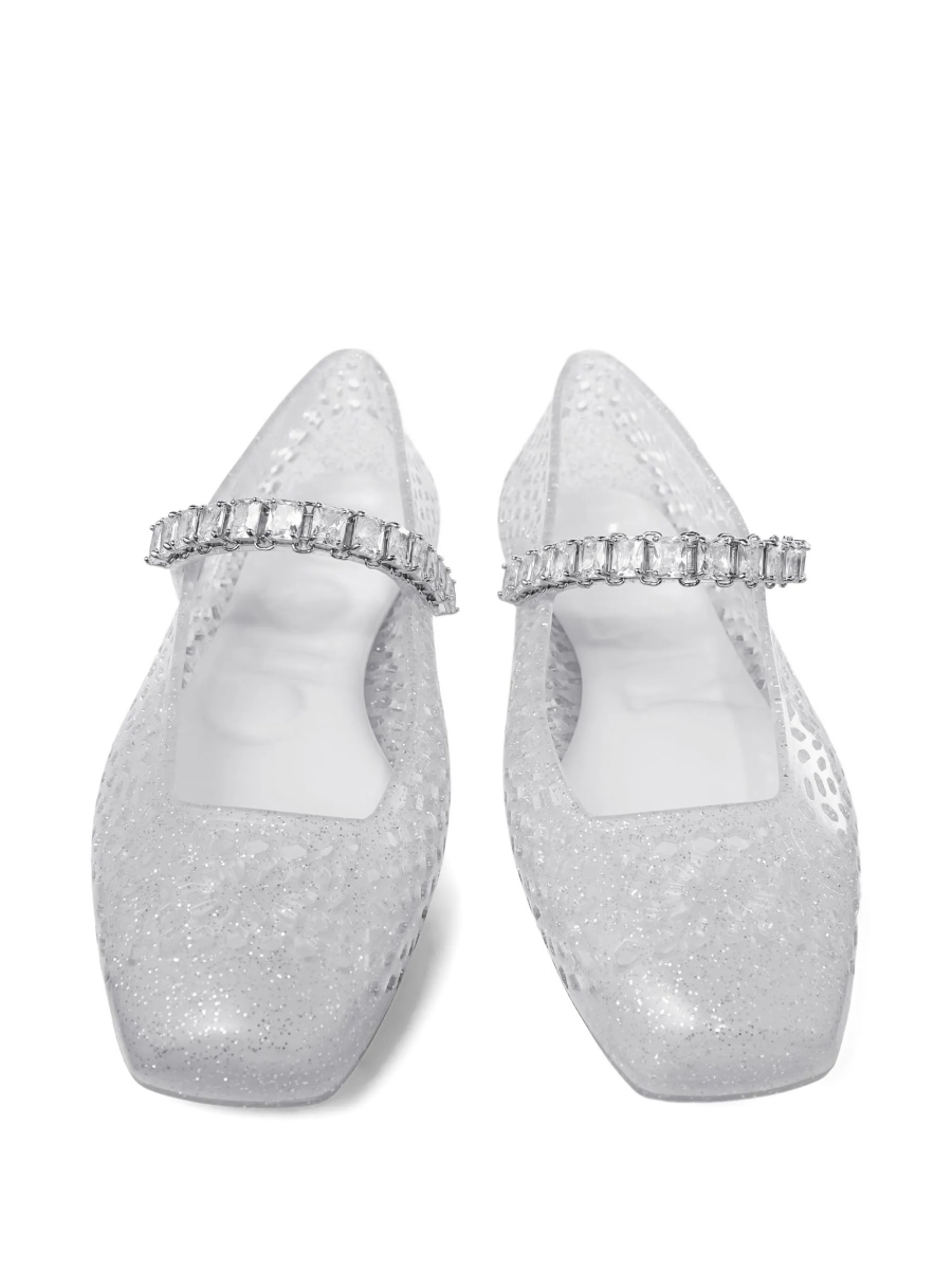 Balerini Jimmy Choo albi din crystal si tpu - Img 4