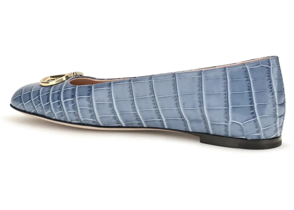 Balerini VLogo Signature croc-effect Ballerinas - Img 3