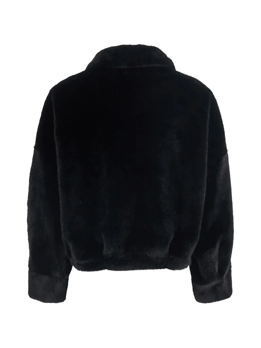 Blana VALENTINI 1972 neagra din shearling si blana ecologica - Img 4