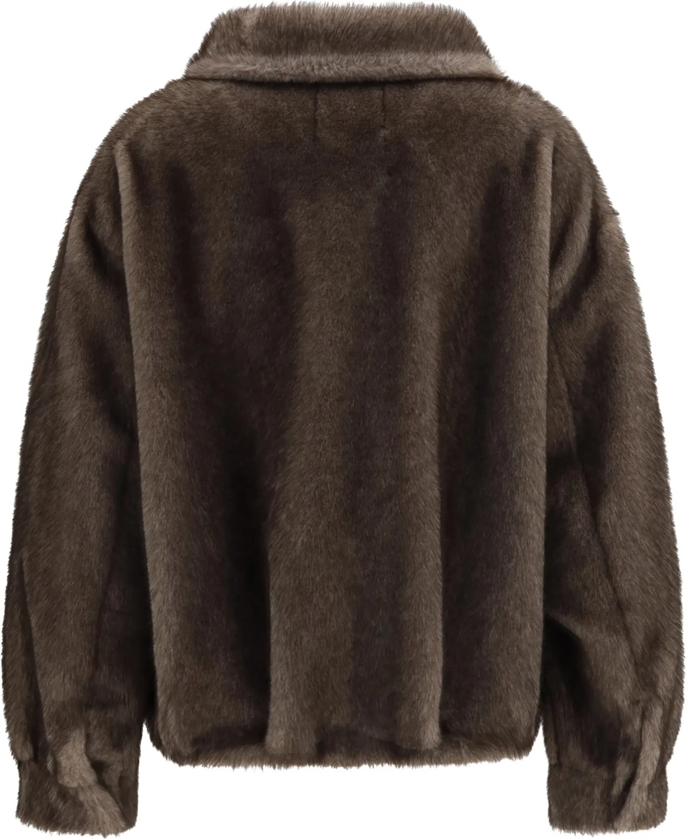 Blanuri Faux fur Jacket with waist belt - Img 2