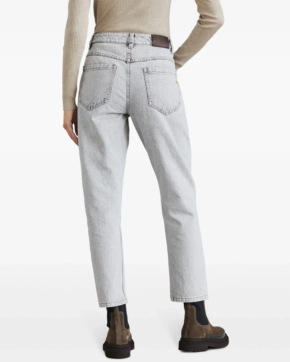 Blugi Brunello Cucinelli multicolor din denim - Img 6