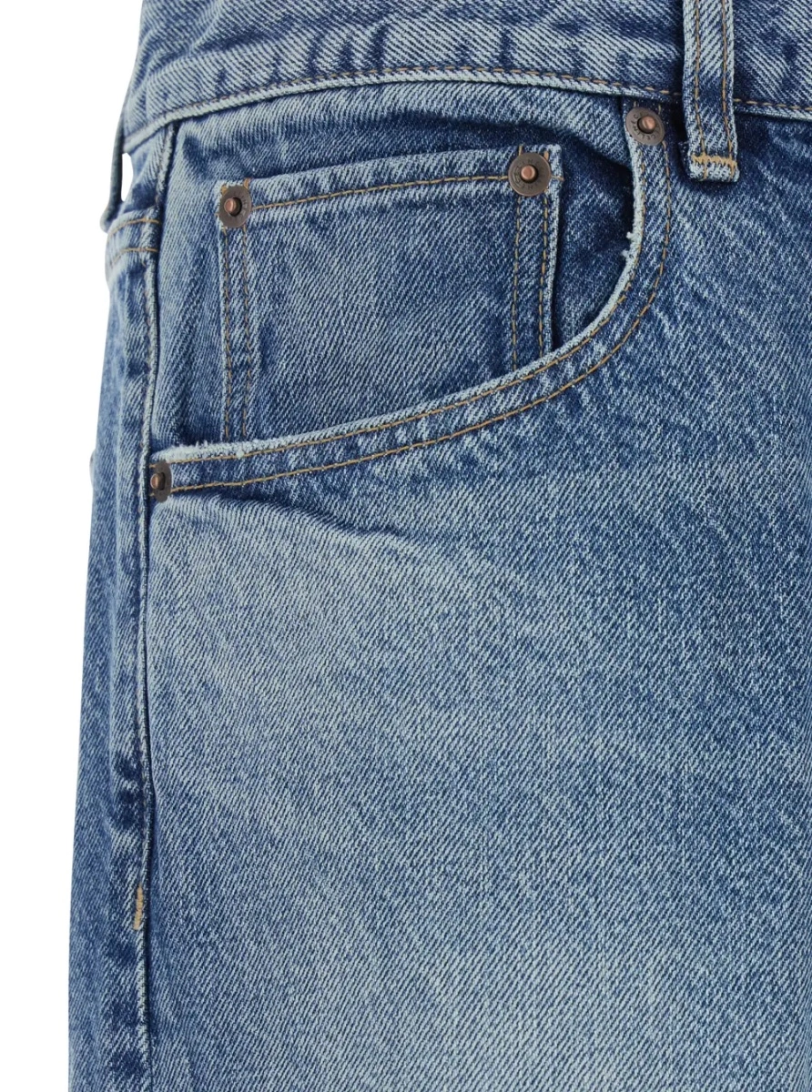 Blugi Céline albastri din denim - Img 3