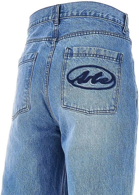 Blugi Circle Logo embroidery Relaxed Fit jeans - Img 4