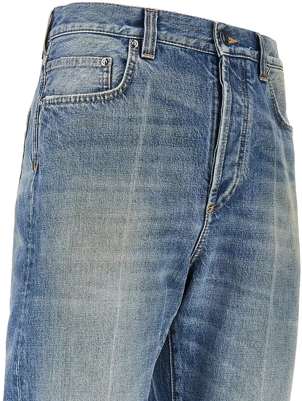 Blugi Cotton denim jeans with Medusa detail - Img 2