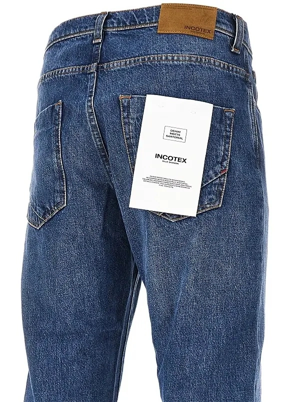 Blugi Cotton denim tapered fit jeans - Img 4