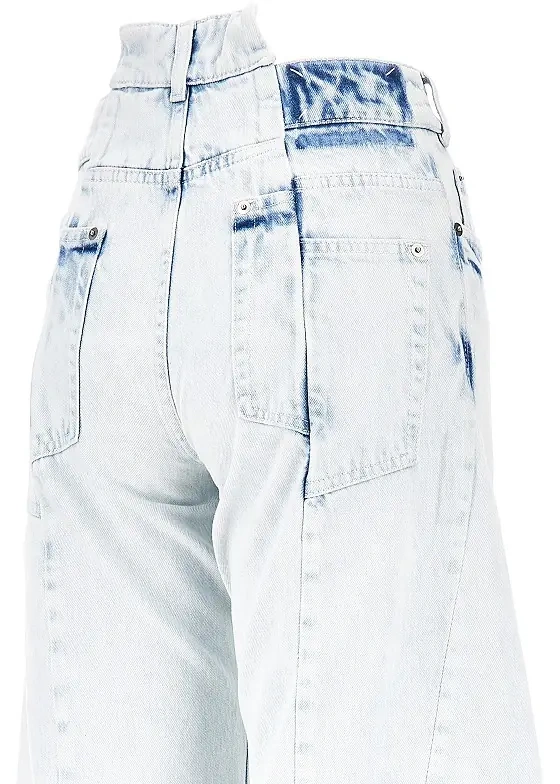 Blugi Cut-out waist Wide Fit jeans - Img 4