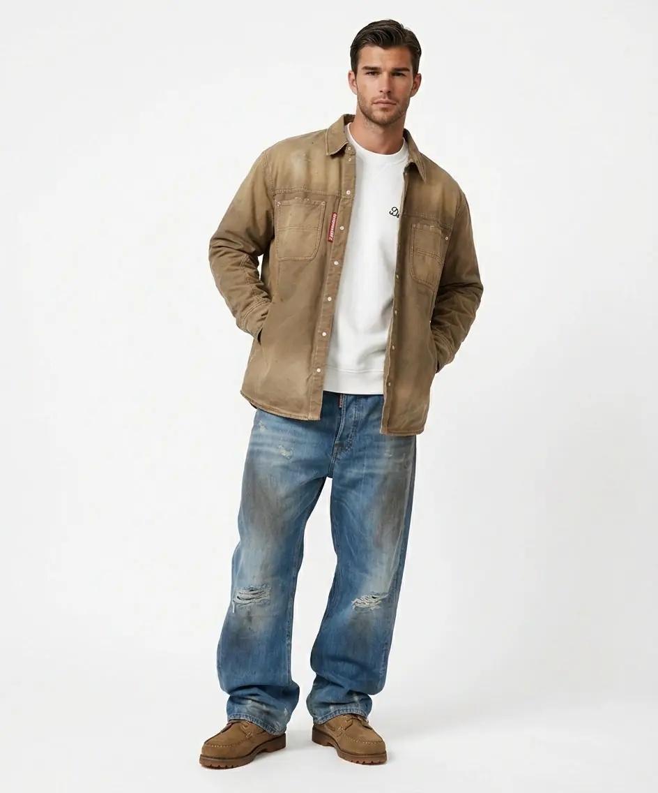 Blugi Destroyed jeans 'Loose' - Img 3