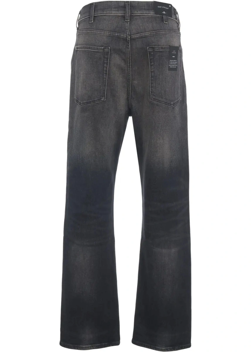 Blugi drepti 7 For All Mankind negri 'Easy Straight' - Img 4