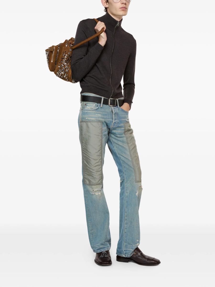 Blugi drepti Acne Studios albastri - Img 2
