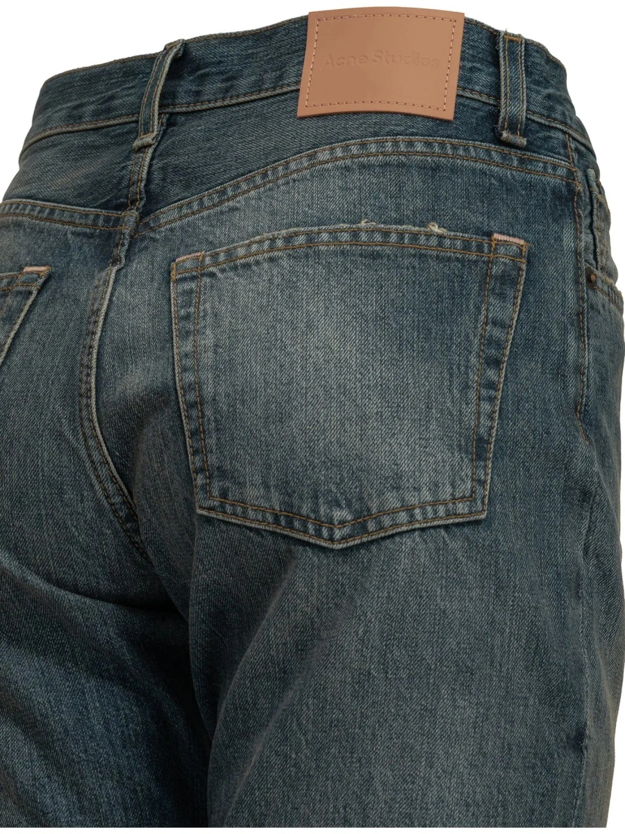 Blugi drepti Acne Studios din denim - Img 4