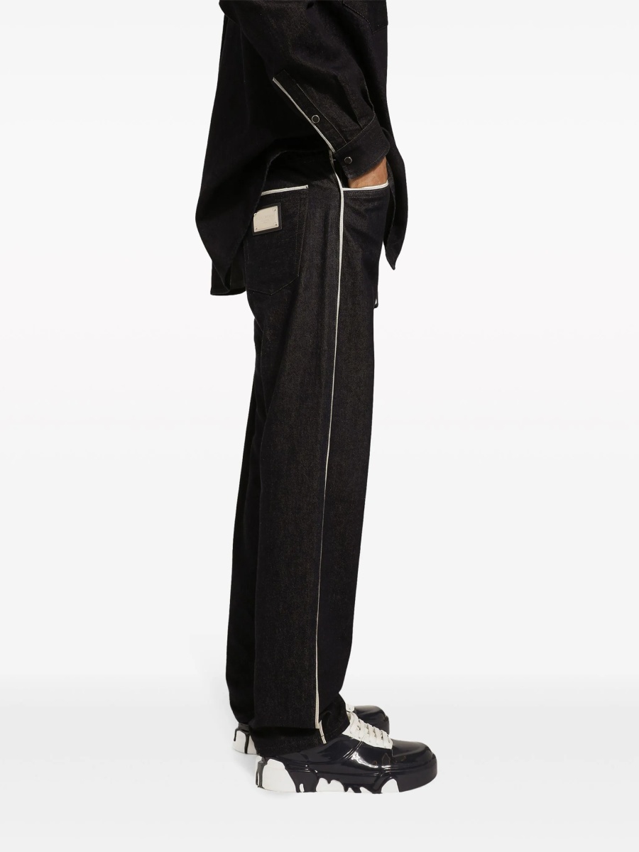 Blugi drepti Dolce &amp; Gabbana negri - Img 3