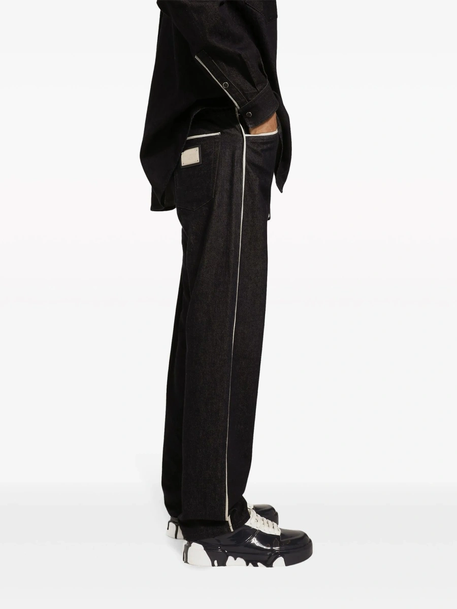 Blugi drepti Dolce &amp; Gabbana negri - Img 3