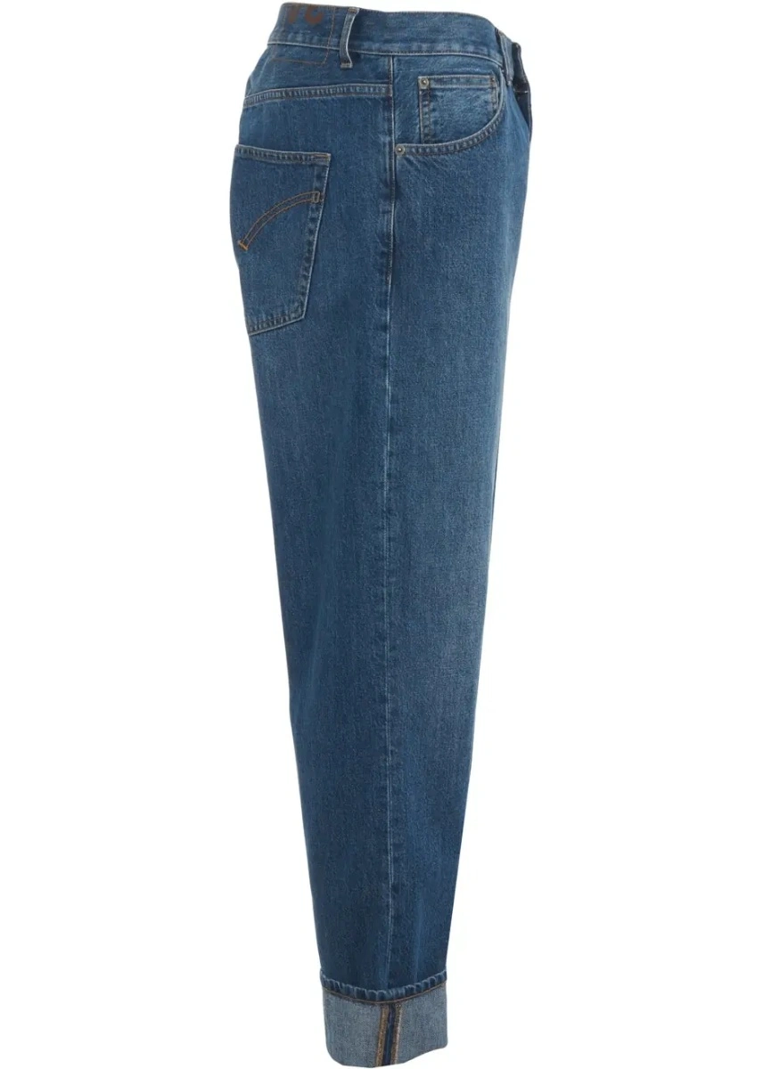 Blugi drepti Dondup albastri din denim 'Paco' - Img 3