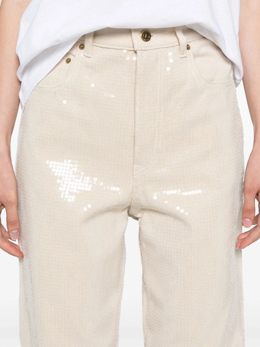 Blugi drepti Golden Goose star neutri din polyester si bumbac - Img 5