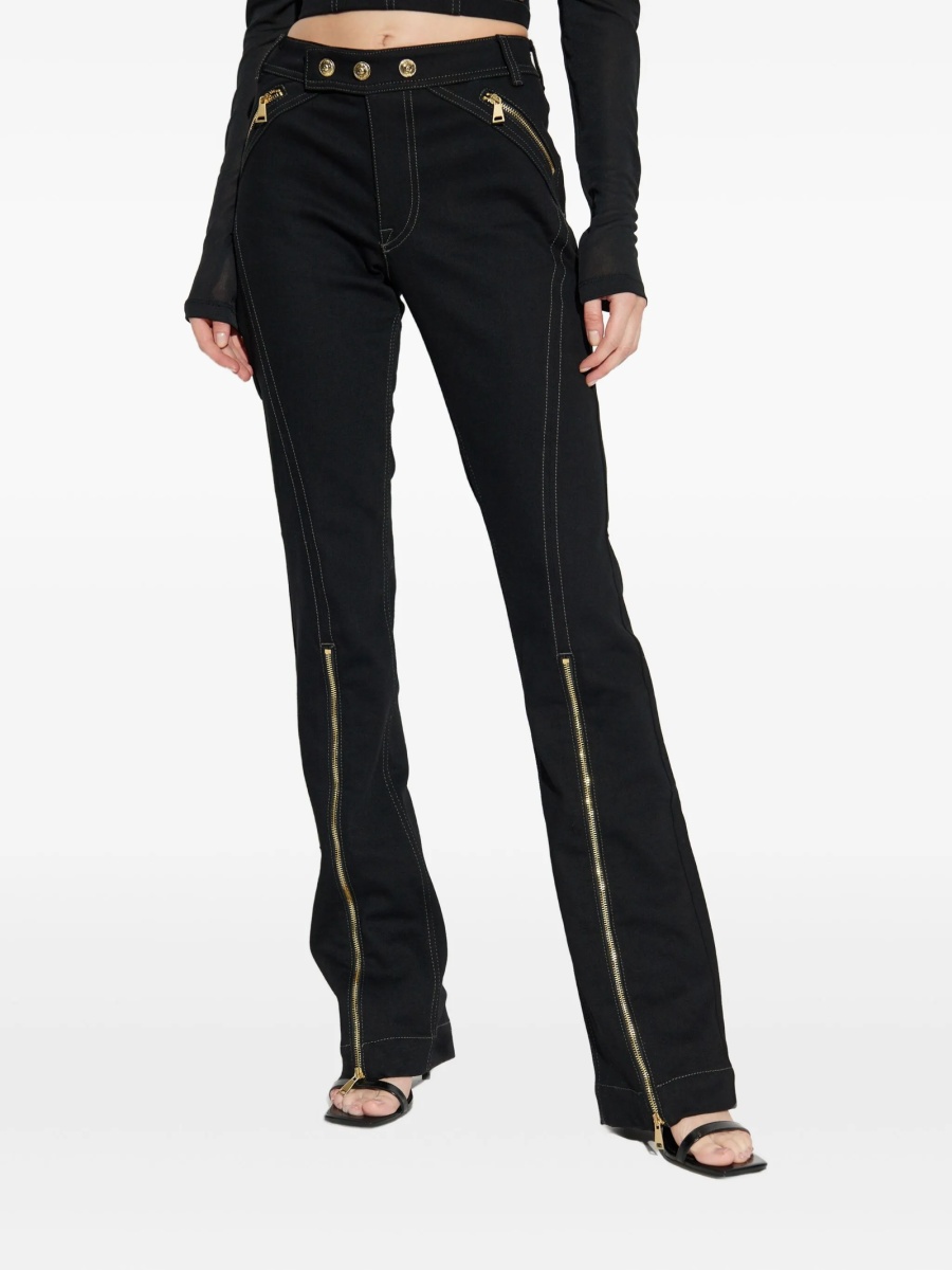 Blugi drepti Versace Jeans Couture negri - Img 3