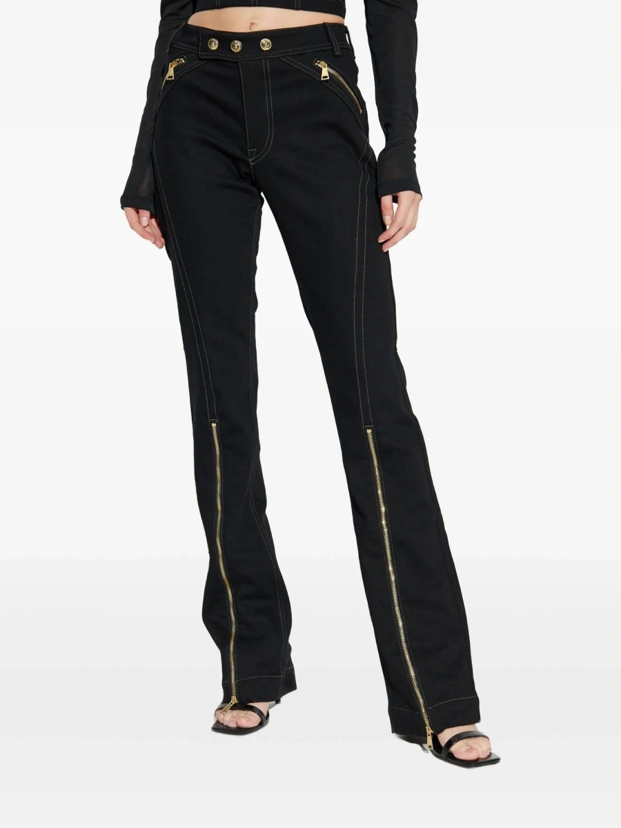 Blugi drepti Versace Jeans Couture negri - Img 3
